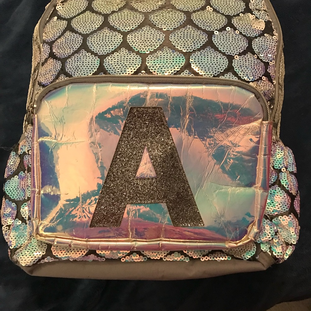 JUSTICE - Silver Sparkle Hearts - Book bag